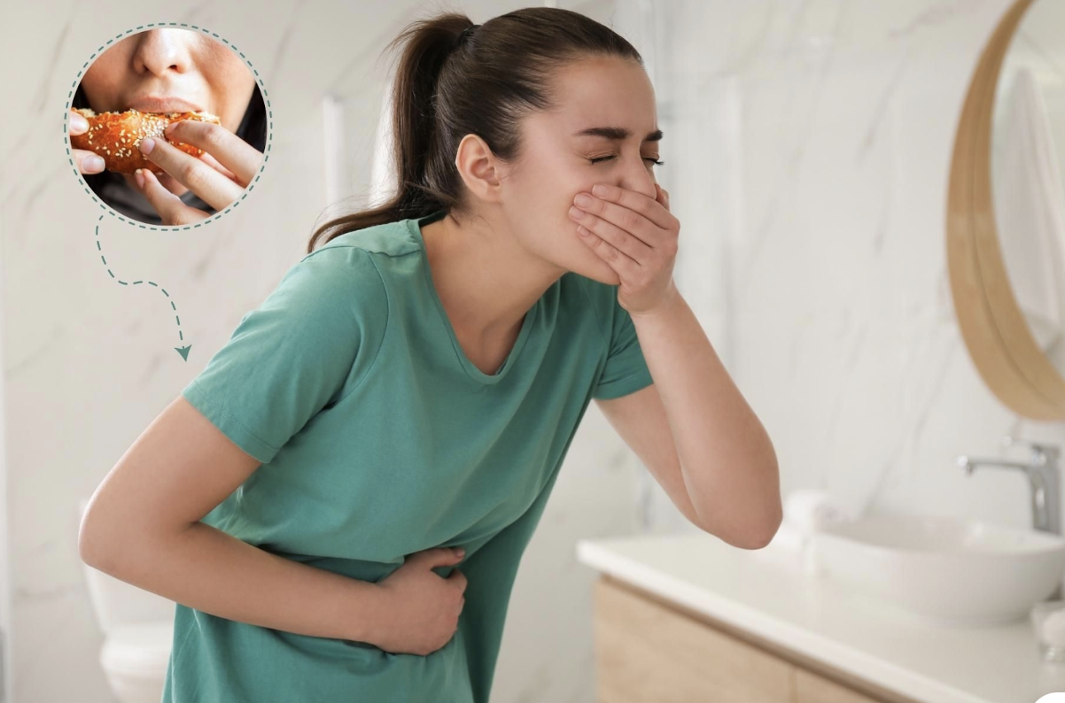 Minh họa nguyên nhân và triệu chứng rối loạn tiêu hóa