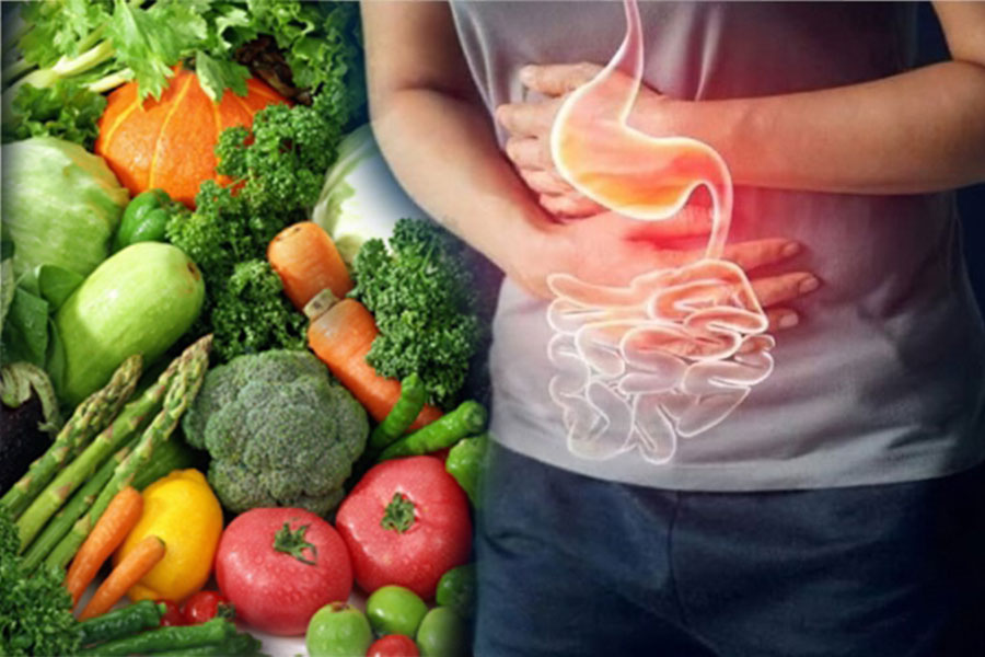 Thực phẩm vàng hỗ trợ tiêu hóa - hình minh họa các loại thực phẩm tươi tự nhiên tốt cho đường ruột