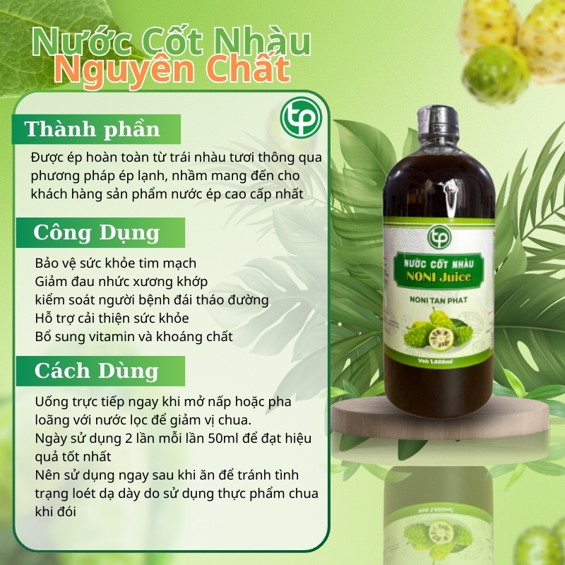 Cong dung cua nuoc cot nhau nguyen chat