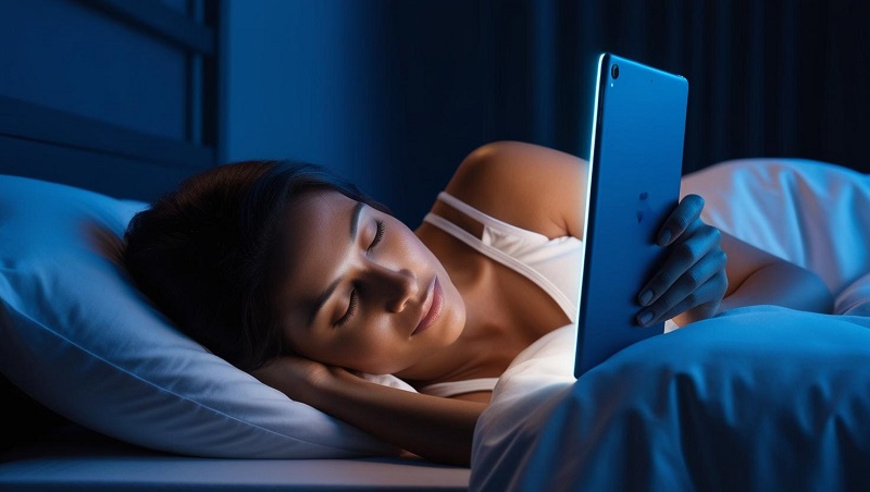 Khó ngủ do tiếp xúc với ánh sáng xanh