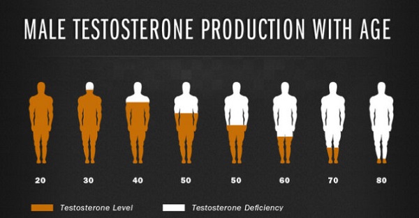 Nguyên nhân testosterone giảm theo từng năm