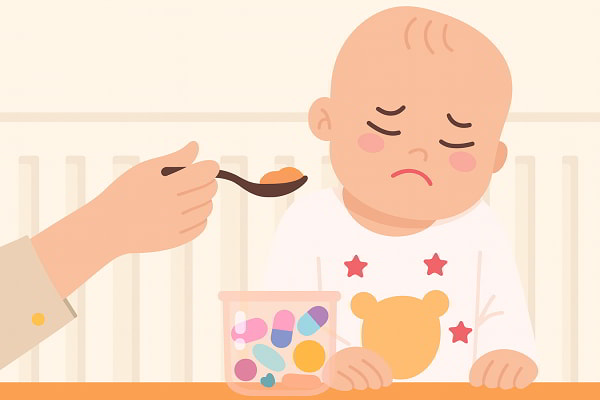 Hình ảnh minh họa trẻ nhỏ thiếu khoáng chất liên quan đến tai mũi họng