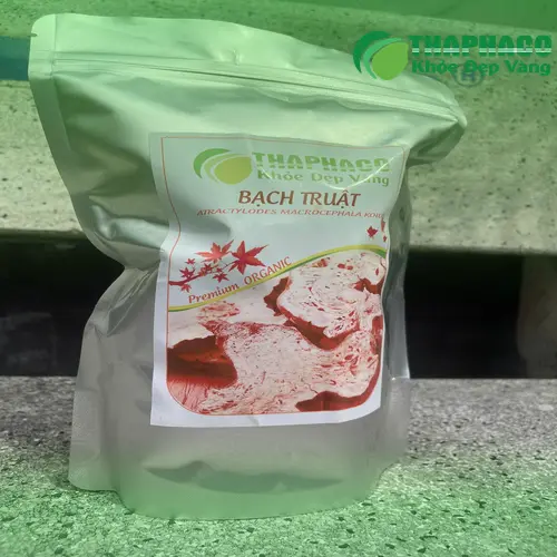 Cận cảnh củ Bạch truật nguyên bản sau khi sơ chế