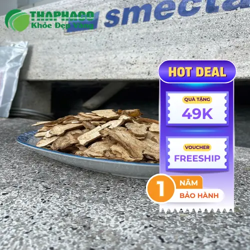 Đóng gói bạch truật khô tại Dược Liệu Tấn Phát