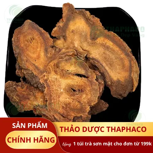 Đại hoàng sấy khô đã được cắt lát, sẵn sàng sử dụng