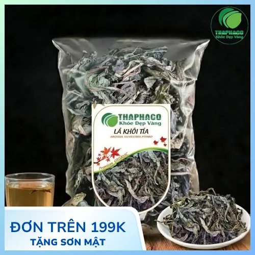 Hình ảnh lá khôi tía khô cao cấp của Dược Liệu Tấn Phát