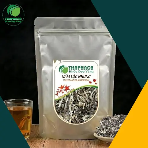 Hình ảnh nấm lộc nhung tươi tự nhiên với hình dáng độc đáo