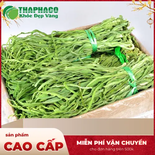 Rau tiến vua khô đã sơ chế và cắt khúc