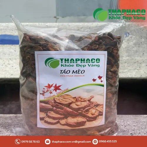 Hình ảnh quả táo mèo tươi và khô
