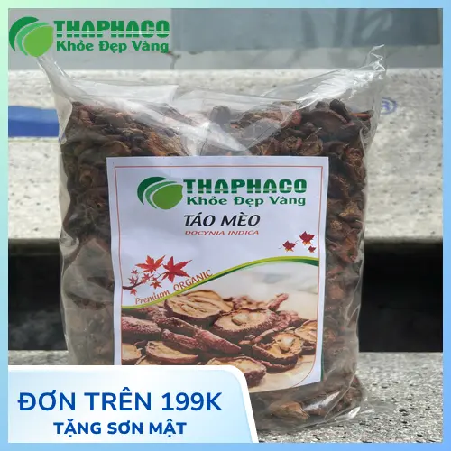 Hình ảnh quả táo mèo tươi và khô