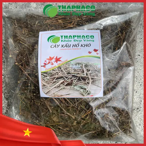 Sản phẩm cây xấu hổ khô đóng gói tại THAPHACO